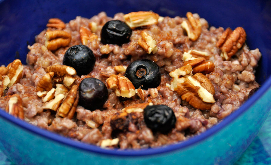 Slow Cooker Blueberries and Cream Steel Cut Oatmeal Recipe Rockin Mama™